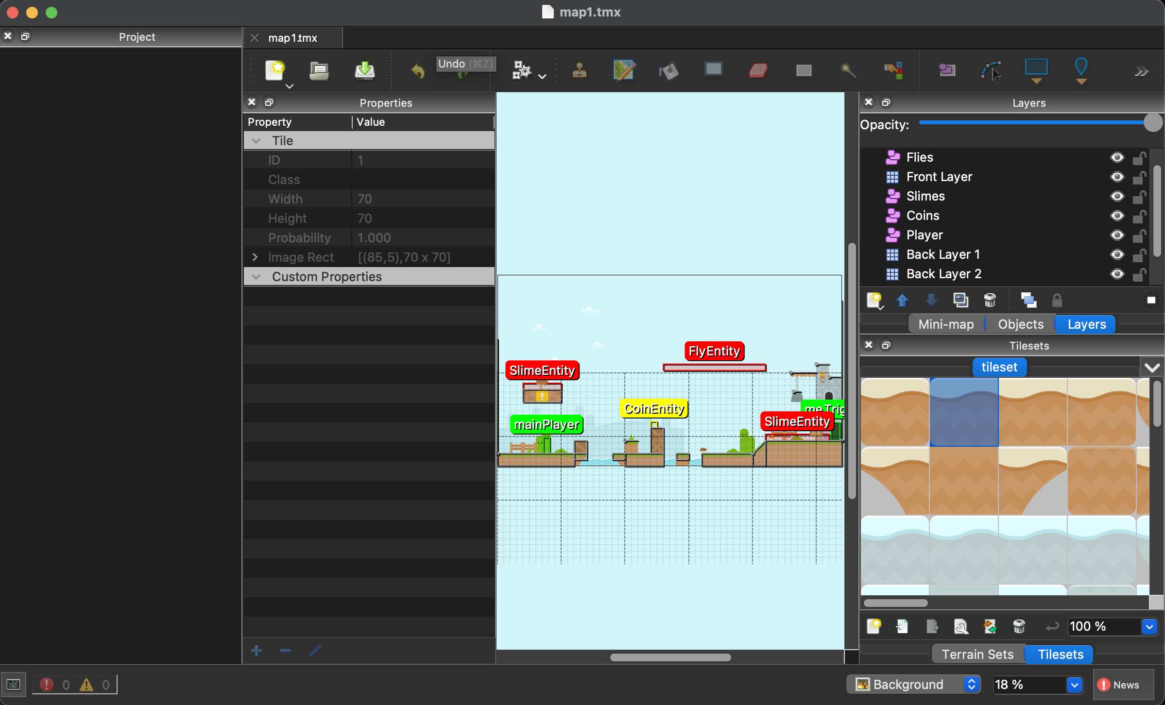 Tiled editor screenshot